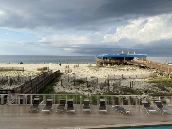 Balcony View and Sea-n-Suds Restaurant