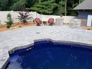 Sitting area at the pool