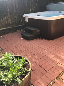 MS Bette’s has added a Hot Tub to our new backyard oasis!!!