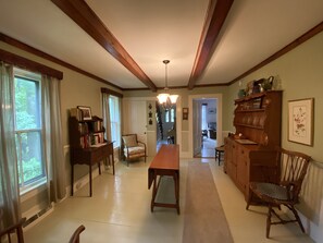 Dining room facing towards kitchen.