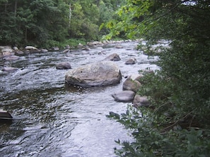 Rocky River Chalet is right on the West Branch of the Ausable River
