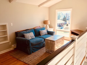Upstairs - second TV area - games and books to share