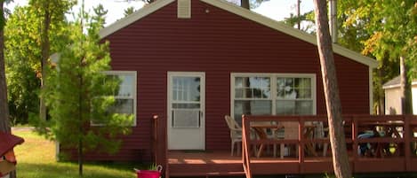 The cottage from the lake side.