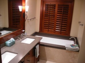 Master Bathroom with extra deep tub.