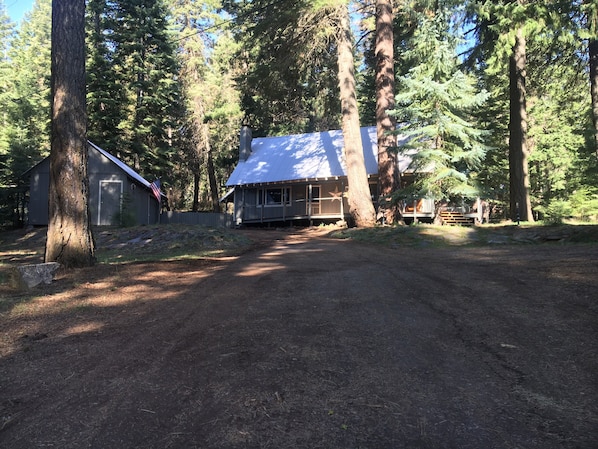 Front of cabin, as seen from road