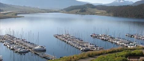 Stunning view of Lake Dillon from the balcony