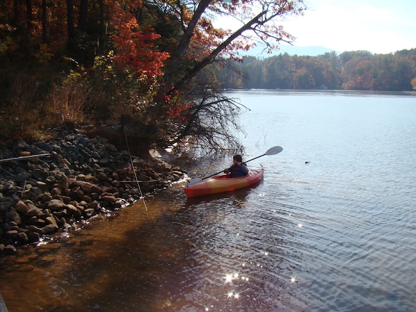 Welcome to Eagle Point at Lake Adger. Kayaks and canoe available for guest use
