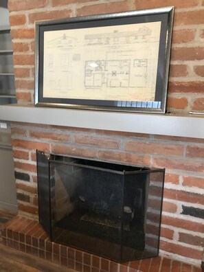 dining room fireplace
