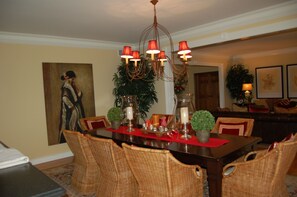 Beautifully decorated Dining Room leads out to deck overlooking Alexander Valley