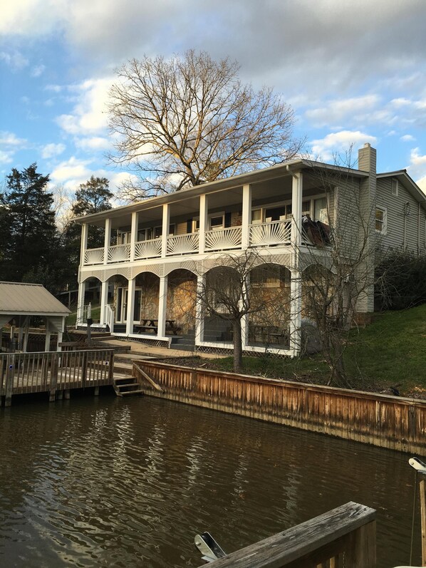 View of the house from the water
