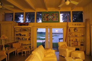 Lake views from the living room