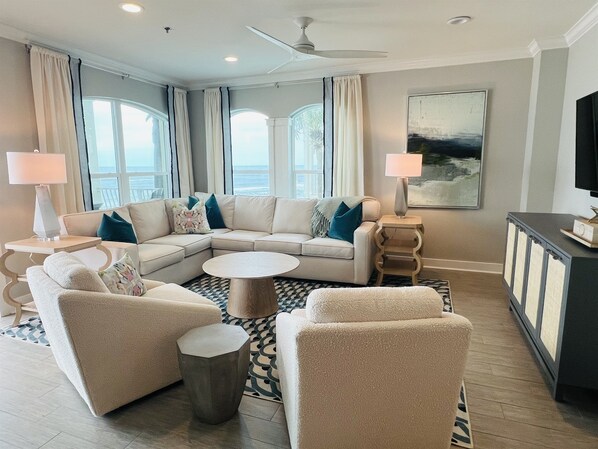 Relax and unwind with breathtaking views throughout your living area.