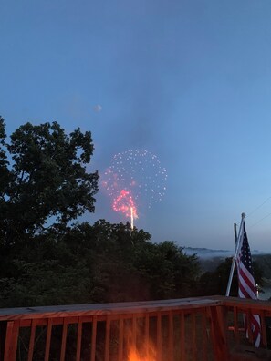 Watch Shell Knob 4th of July Fireworks from the deck