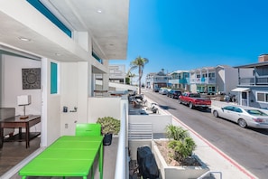 Balcony view toward 43rd Street beachfront, just half a block away.
                