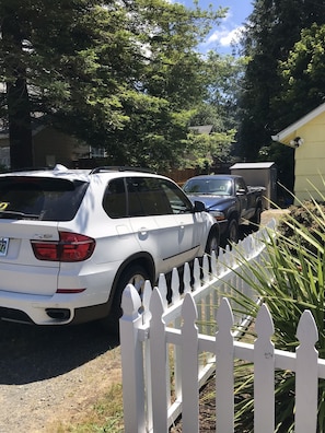 Room to Park two vehicles in the driveway.