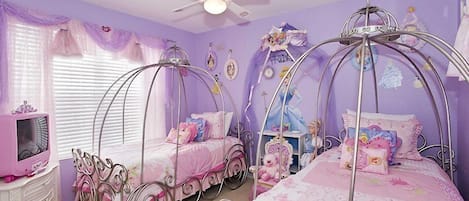 Princess room with princess dresses