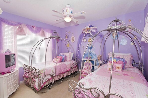 Princess room with princess dresses