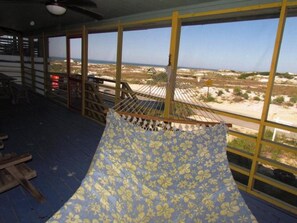 Hammock with a view on the front porch.