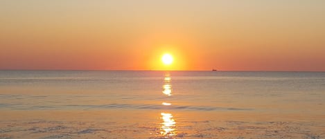 Sunrise from deck.
