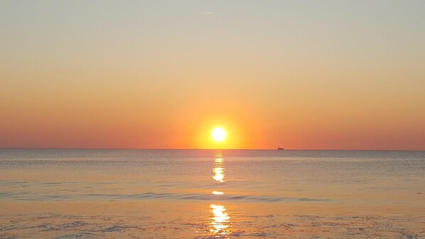 Sunrise from deck.
