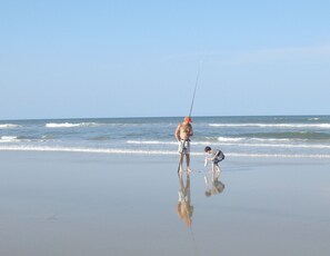Fishing from the beach