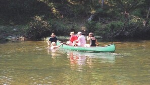 Fish, kayak, canoe, tube, or just anchor your chair in the creek to sit and read