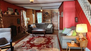 Looking into the family room from the sun room