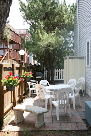 Back patio with propane grill