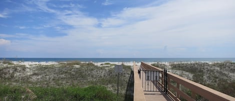 Private boardwalk to the beach