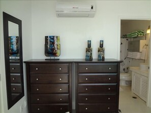 In addition to good closet space, his & her chests of drawers. Ensuite bathroom.