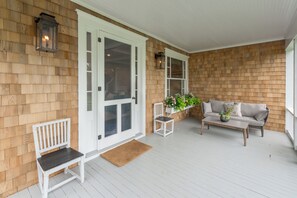 Front porch, and private sitting nook