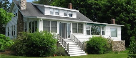 This is the back of the house, which faces the water.