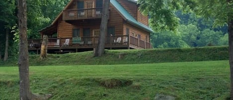 View of the "Fishin Hole" cabin from the 'Little River' "Cabins on Little River"