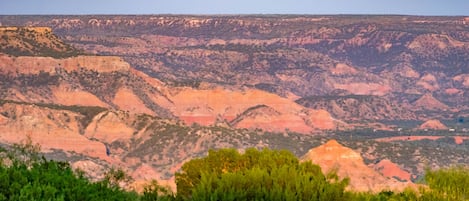 Panoramic view of Palo Duro Canyon as seen from Nocona Lodge.
