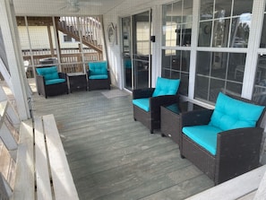 Enjoy a coffee or drink on the screen porch.  