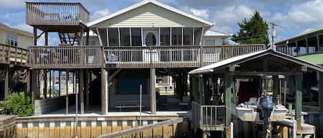 View of house from canal.  