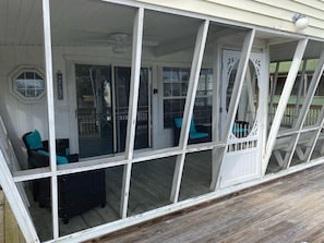 Front screen porch.  