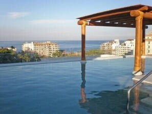 Roof top, infinity edge pool view...