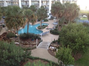 tropical pool view from the den balcony...