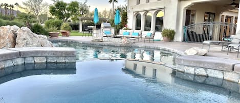 Come relax at the private pool overlooking the golf course. 