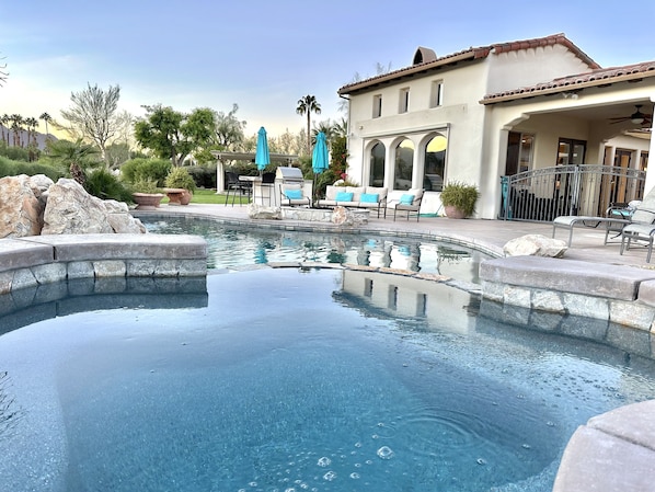 Come relax at the private pool overlooking the golf course. 