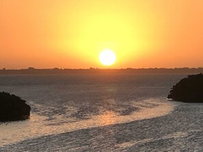 Sunrise over the Sarasota Bay from inside Condo