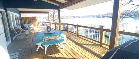 New 40 foot covered deck. 