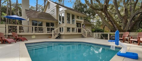 Pool and Deck at 9 Bald Eagle West in Sea Pines