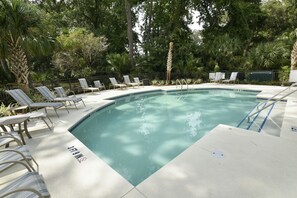 Semi-private pool shared by just nine units

