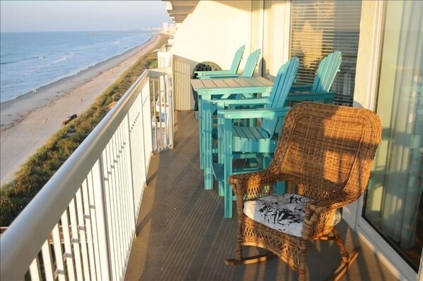 Your choice of seats to enjoy the view of the ocean.