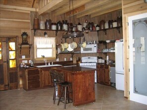 Full kitchen with island