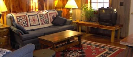 The Ranch Cabin's Living Room.