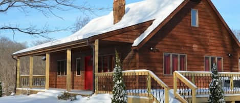 Snow covered Lodge…should be a postcard