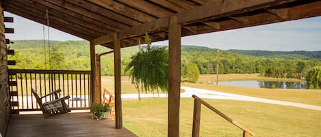 Enjoy panoramic views from the expansive front porch